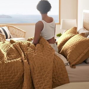 King Quilt - Honey Ginger Bedspread King Size & Lightweight Comforter